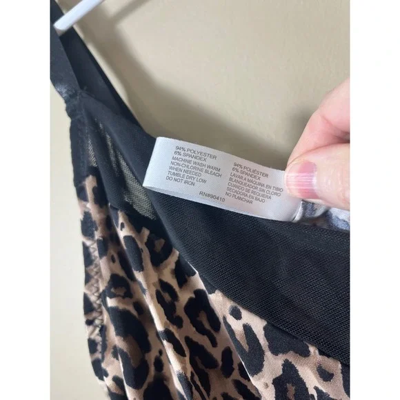 NWT Delta Burke Intimates Leopard Print Slip Dress Lingerie Size 3X Babydoll - Picture 9 of 10
